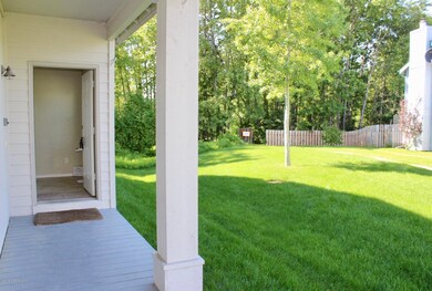 Covered Front Porch and side yard trail