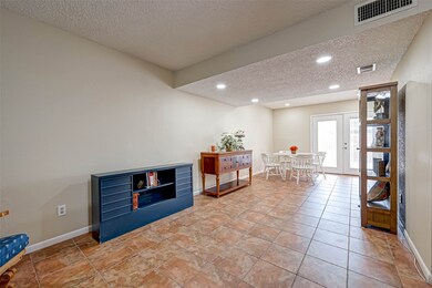 Living area and dining.