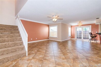 Living room spans front to back of house.