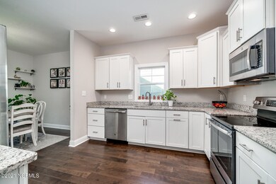 Open kitchen and dining space