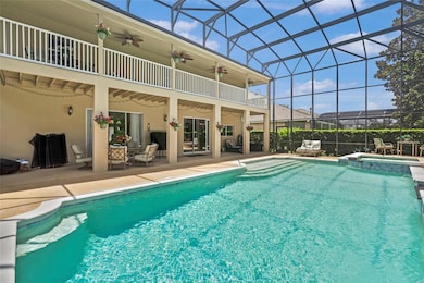 Large solar heated pool with gas heated spa