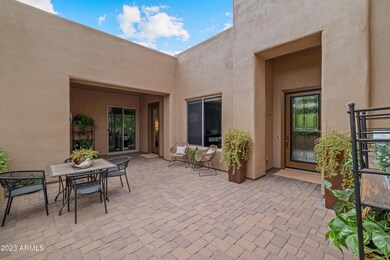 Paved courtyard
