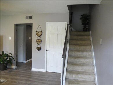 From the living room, you have access to the hallw