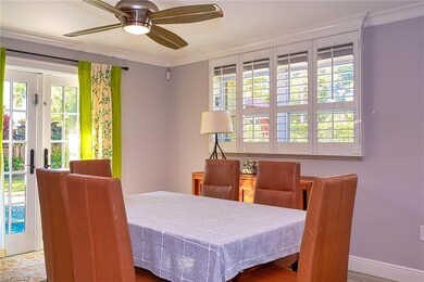 Dining Room with view to charming back yard and po
