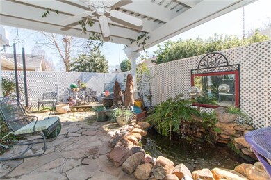 The pond/fountain feature is ready for your koi or