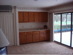 wet bar overlooking pool