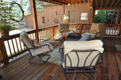 Lovely back deck for entertaining.