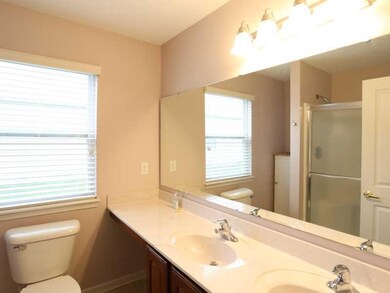 Master Bath/Spa. The master bathroom features a double vanity and walk-in shower.