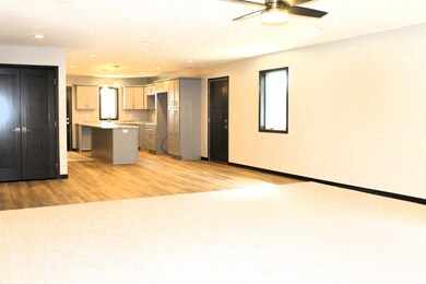 View from living room looking towards kitchen