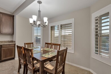 Dining area open to kitchen and great