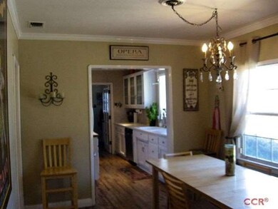 New wood floors, and fresh paint.  Looking from th