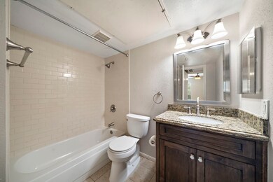 The hall bath directly across from Bedroom #1.
