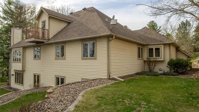 Deck on the upper level leads to an unfinished attic space that can easily be finished off for a private retreat!  This deck has great views of Lake Menomin.