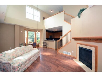 Cozy gas fireplace