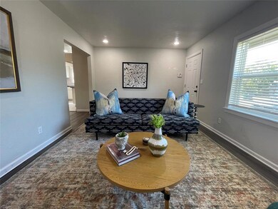 Living area featuring dark hardwood / wood-style floors