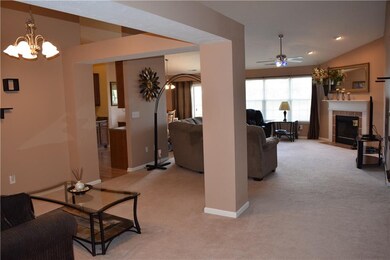 Super open and airy floor plan with soaring cathedral ceilings. 