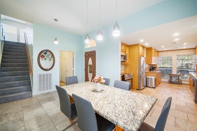 The breakfast room is open to the galley kitchen,