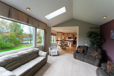 Great Room on Main Floor. Overlooks back yard and lake.