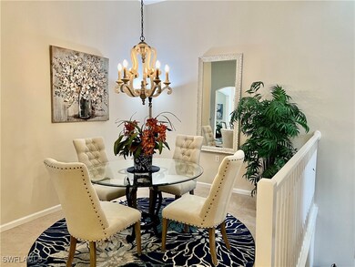 Beautiful dining room and chandelier before moving