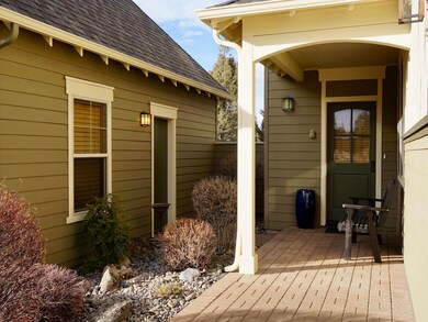 Patio paver entrance with xeroscape
