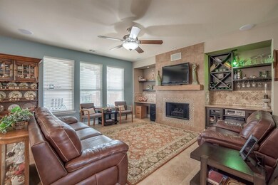 Open and Spacious living area with built- in desk,