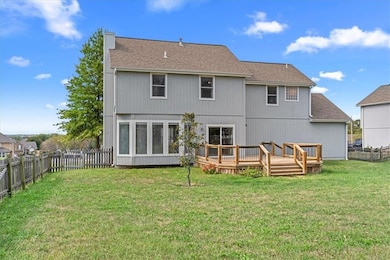 Large fenced backyard