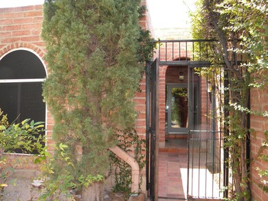 Gated courtyard entrance