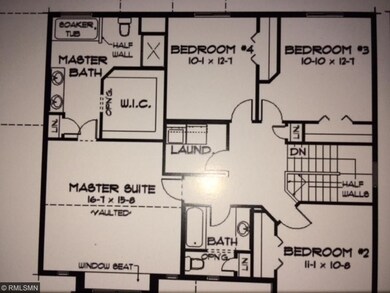 Upstairs floorplan layout. Super large master suit