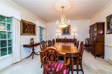 DINING ROOM 14X13:  Crown molding and chair rail d
