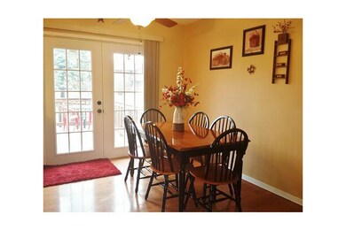 Dining Room. Dining Area with French Doors to Deck