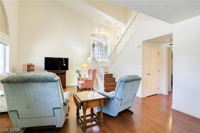 From the living room, the downstairs bedroom and 3