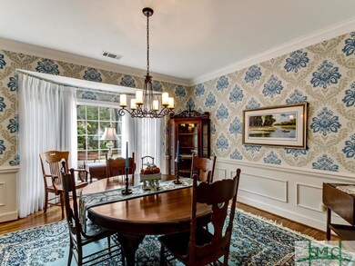 Dining Room with large bay window, updated wallpap