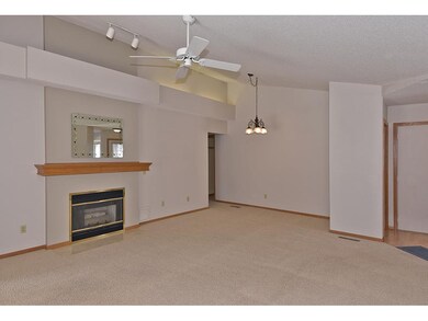 LIVING ROOM WITH GAS FIREPLACE.