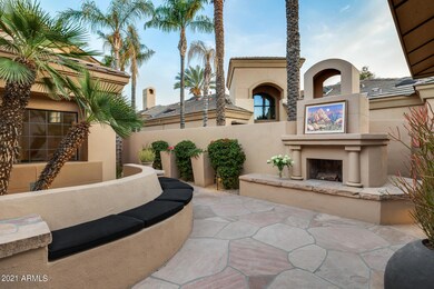 Front Courtyard with Fireplace