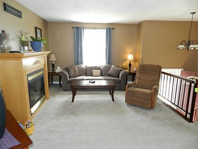 Living Room. Spacious living room with open railin