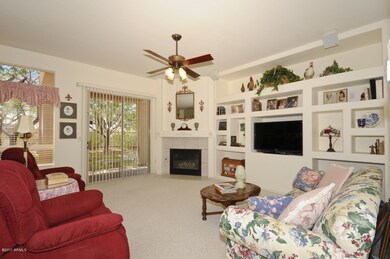 Family room with fireplace