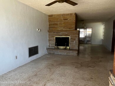 Living Area, Stone Fireplace