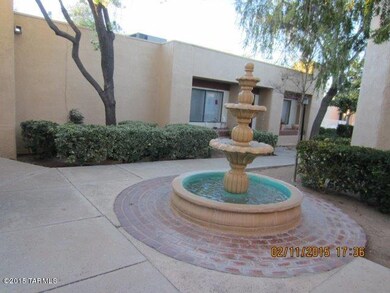 fountain outside of front door