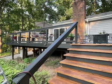 Deck stairs to back yard