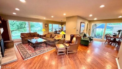 Gleaming hardwood floors and open concept