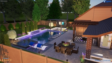 Let your imagination run wild with the possibilities this huge lot offers! Legacy Pools has graciously provided an elaborate rending to get you started!  This large backyard provides more than enough space to bring your own vision to life.   The best part, NO REAR NEIGHBORS!