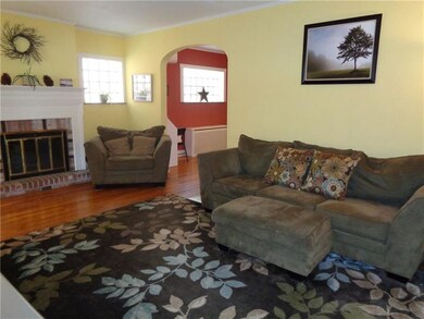 Living Room - wood burning fireplace and lots of s