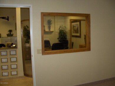 Offices have interior windows.