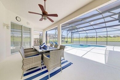 Deep lanai with plenty of space to take a break from the Florida sunshine