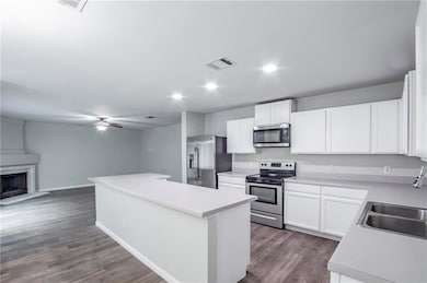 Kitchen featuring stainless steel appliances, a c
