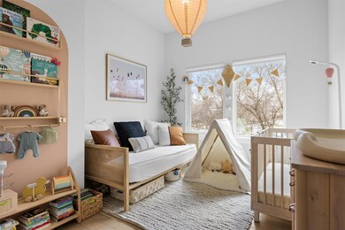 Bedroom with wood finished floors