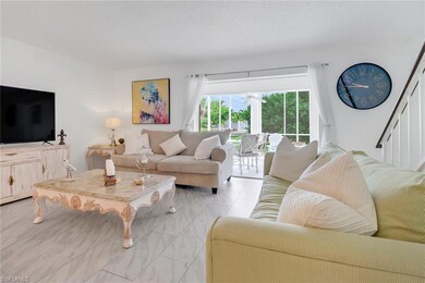 View of tiled living room