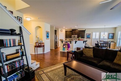 Living Room into the Kitchen
