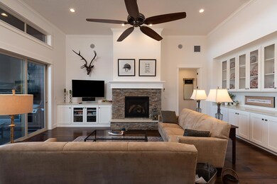 Alianna great room with cabinets
