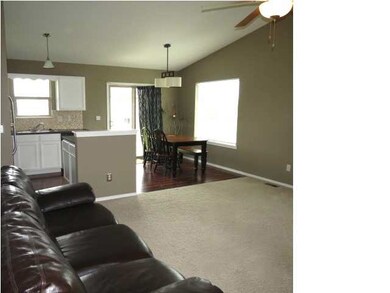 Living room area is open to the kitchen/dining are